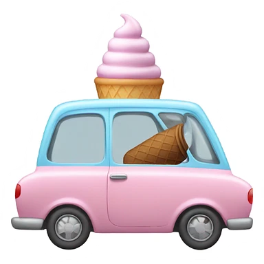 Ice cream in a car sticker