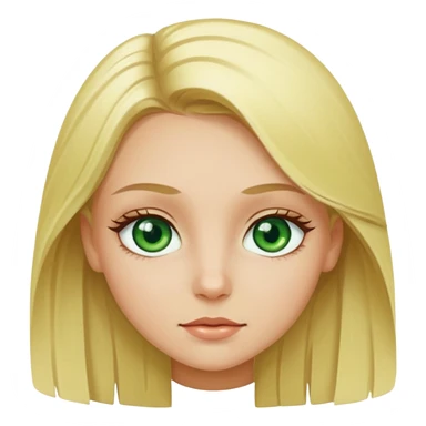 A beautiful green eye white skin blonde girl sticker