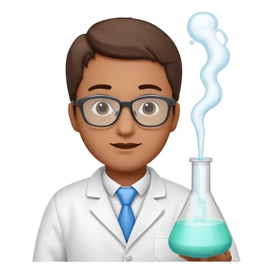 A chemist creating elephant toothpaste sticker