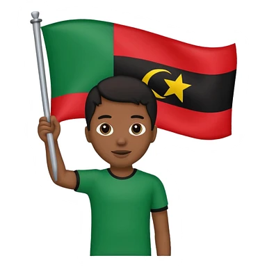 Pan African-African American Flag (Red-Black and Green horizontal stripes) - no stars or no other symbols, just the flag sticker