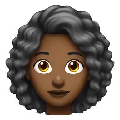 black woman news photographer with long hair sticker