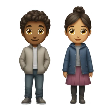 boy and girl together  sticker