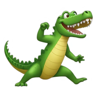 crocodile dancing sticker