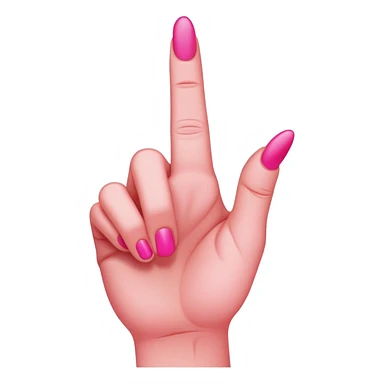 Hot pink middle finger  sticker