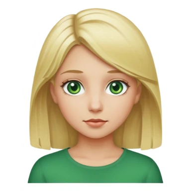 Girl blonde Green eyes sticker