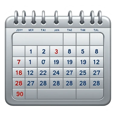 silver calendar sticker