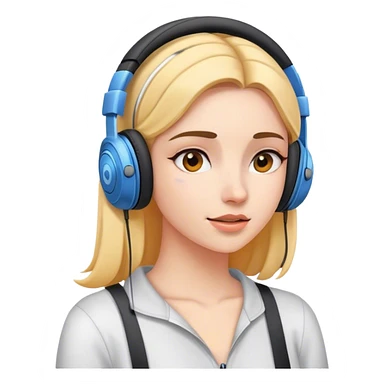 Woman streaming sticker