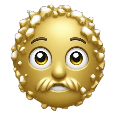 gold under snow sticker