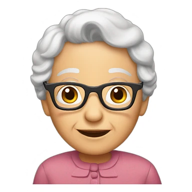 Granny in love with grandfather sticker