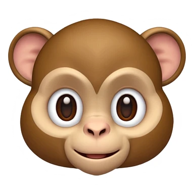 monkey with a side smirk, similar to the smirking cat emoji sticker
