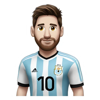 Messi con la camiseta de Argentina sticker