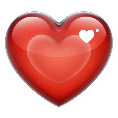 heart with a glass sticker