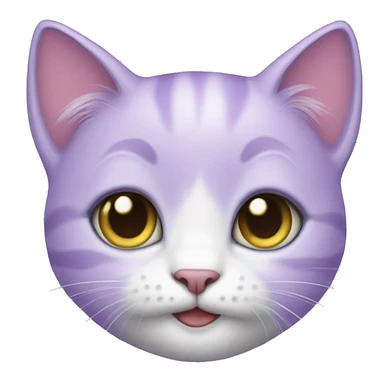 adorable lilac kitty  sticker