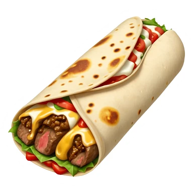 Steak and mozzarella cheese burrito  sticker