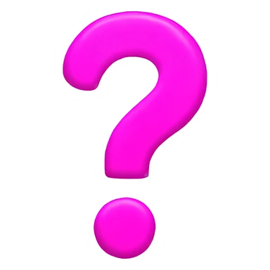 Neon pink question mark sticker
