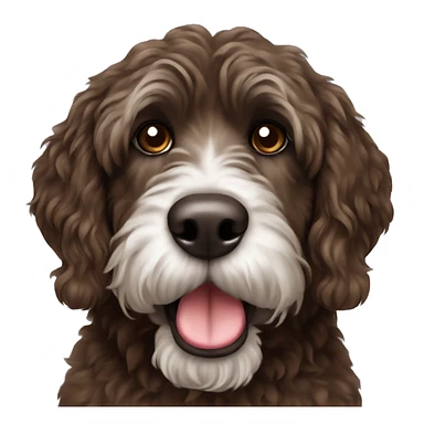 Brown Portuguese waterdog  sticker