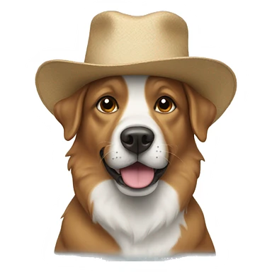 dog in hat sticker