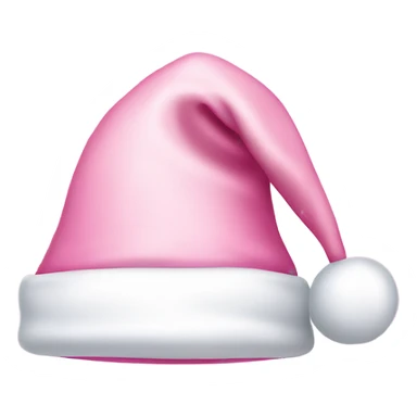 Light pink Santa hat with sparkly snowflakes  sticker