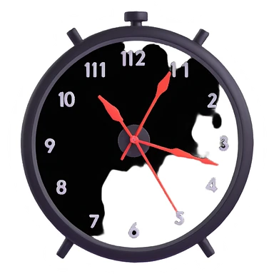 A clock with its hands spinning fast, showing the rapid passage of time. sticker