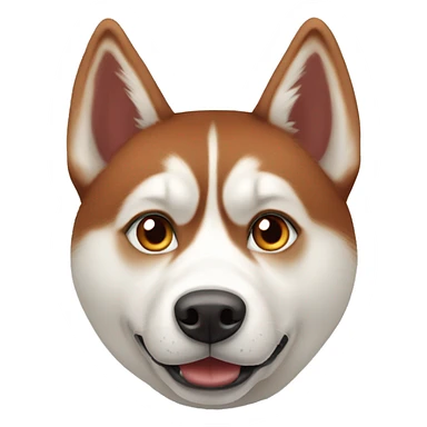 Red Siberian husky sticker