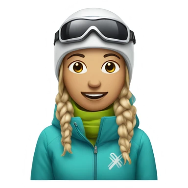 Woman snowboarder sticker