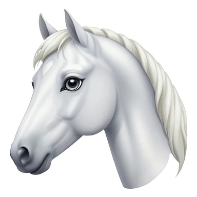 beautiful white horse closeup portrait sticker