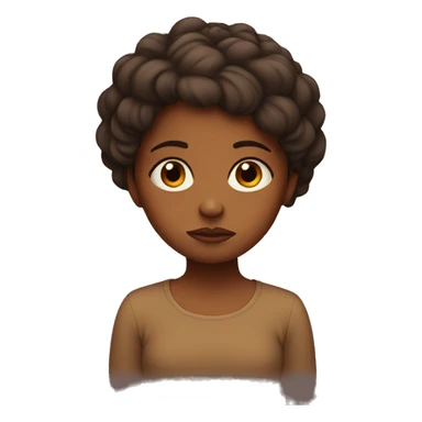 sad brown girl sticker