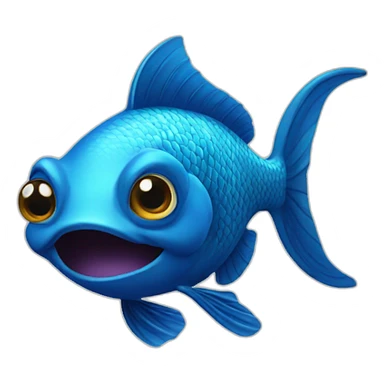 Poisson bleu sticker