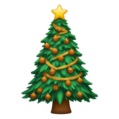 Christmas tree from basketball sticker