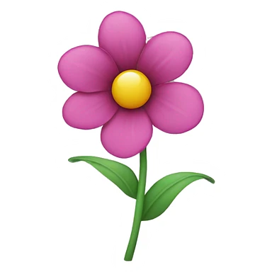 flower on a single stem sticker