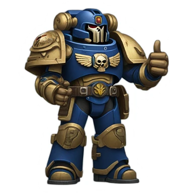 Warhammer 40k space marine Thumbs up sticker