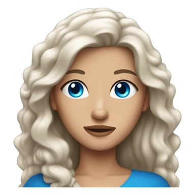 Brunette queen with long hair and blue eyes  sticker