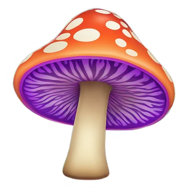 trippy swirly mushroom sticker