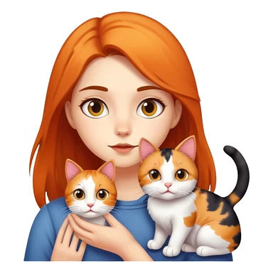 niña con gato  sticker