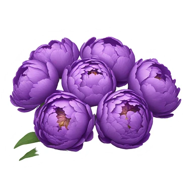 Purple peonies bouquet  sticker