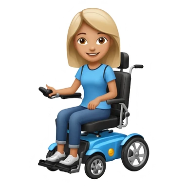 woman in motorized wheelchair sticker