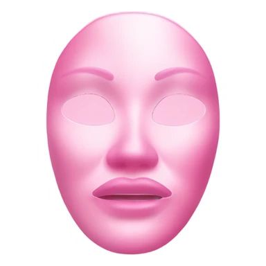 Moisturizing hydrogel face mask pink with slits for eyes, lips and nose  sticker