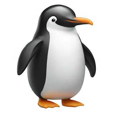 A penguin holding a no sign sticker