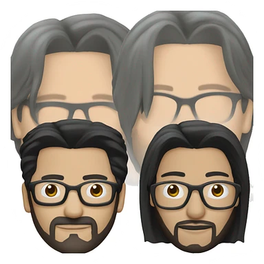 Keanu Reeves in glasses from Matrix sticker