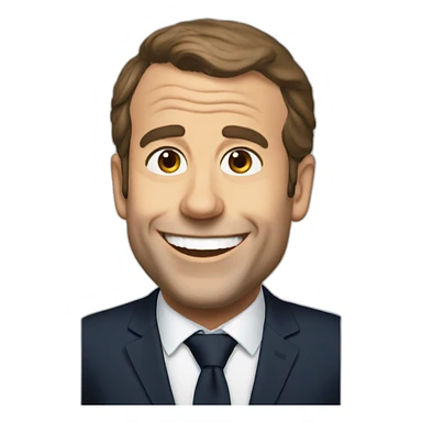 Macron rire sticker