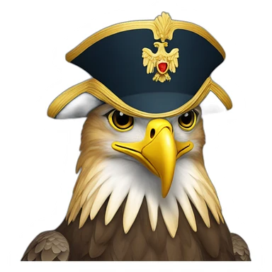 golden imperial eagle with napoleon hat sticker