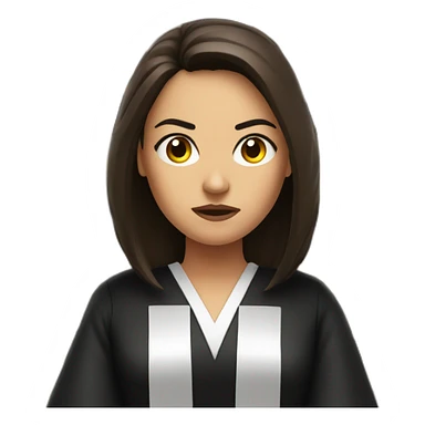 angry female judge brunette sticker