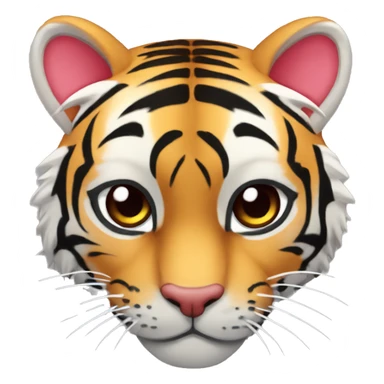 Tigre con corazones en los ojos sticker