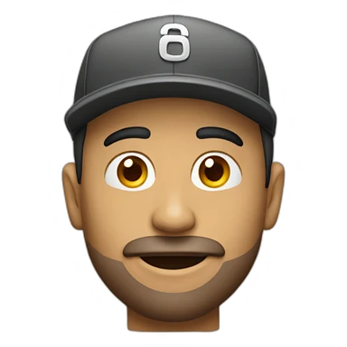 Hombre con gorra sticker