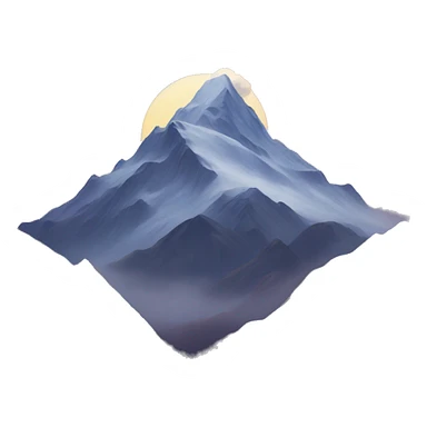 mountain and stars sticker