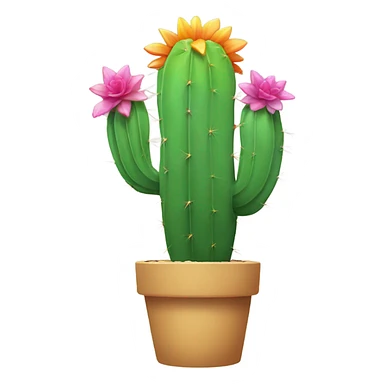 Rainbow cactus ￼ sticker
