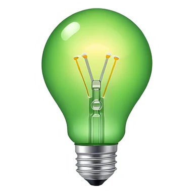 Cinematic Realistic green bulb  sticker