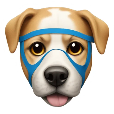Dog wearing a mask  sticker