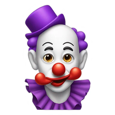 Iphone Clown playing with nose sticker