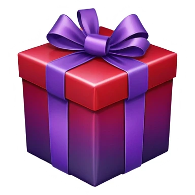  gift box Dark purple gradient to red sticker
